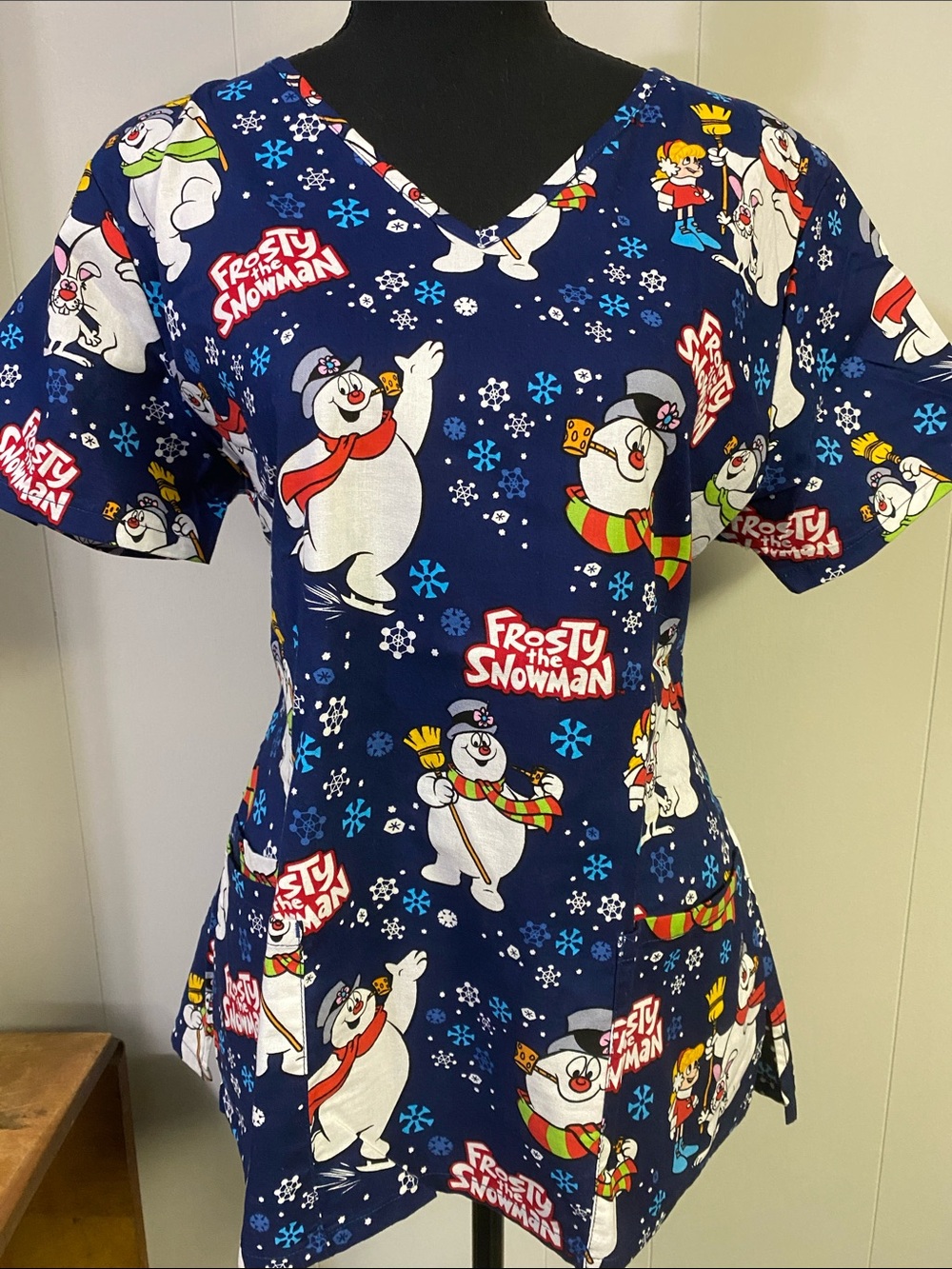 Frosty the Snowman Scrubs Top